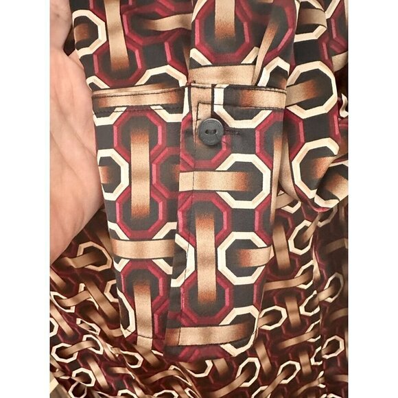 Worthington Stretch Women Office Button‎ Down Shirt. V-neck, collared. Sz. S Blk - Picture 8 of 13